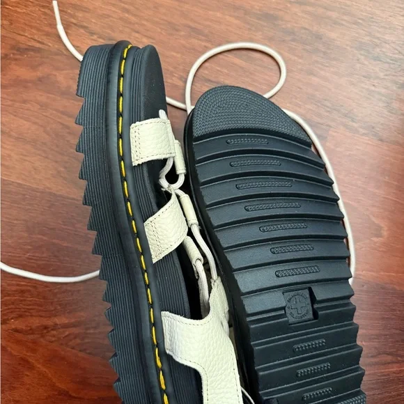 Dr. Martens Off-White Leather Sandals - Picture 3 of 7